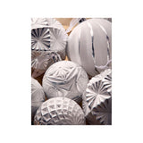 GH white and silver baubles 8cm and 6cm set of 20, imported from the UK