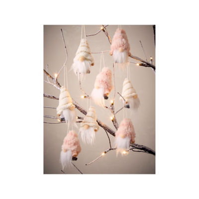GH gnome baubles pink set of 8 (British brand)