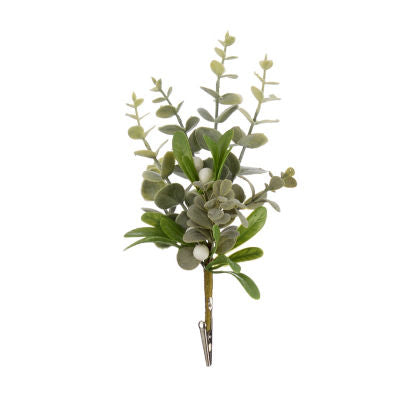 GH decorative mistletoe clip with white berries, UK version