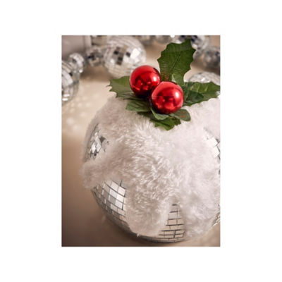 GH Christmas pudding decoration silver-tone 15x15x17cm (British brand)