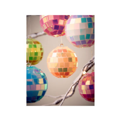 GH silver-tone mosaic baubles set of 20, imported from the UK