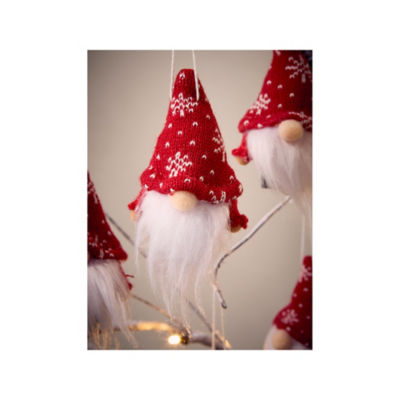 GH red gnome baubles set of 8, imported from the UK