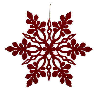 GH flocked snowflake decoration 38cm, imported from the UK