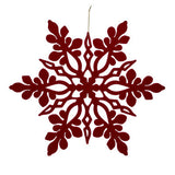 GH flocked snowflake decoration 38cm, imported from the UK