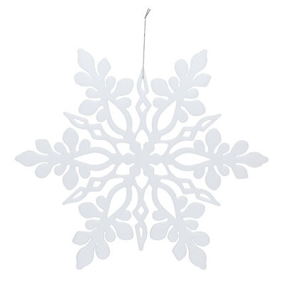 GH snowflake decoration flocked white 38x38cm, imported from the UK