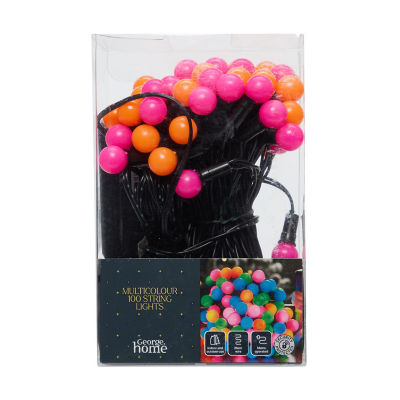 GH Neon Berry string lights 100 multi-colour, UK version