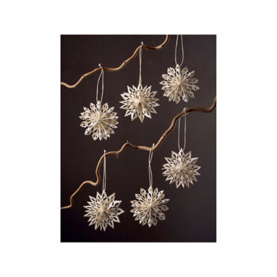 GH paper snowflake decorations white 10x10x3cm (British brand)