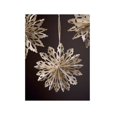 GH paper snowflake decorations white 10x10x3cm (British brand)