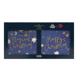 Handcrafted Christmas cards with stars and moon 10 pack (British brand)