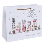 Pretty Houses large landscape Christmas gift bag (British brand)