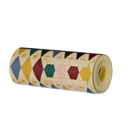 Harlequin Christmas sticker roll 75pk, imported from the UK