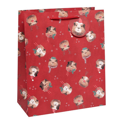 Large guinea pig portrait gift bag - British product