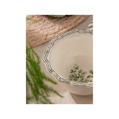 Stacey Solomon green and white rose cereal bowl, UK version