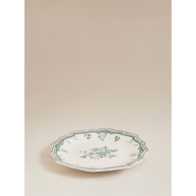 Stacey Solomon green and white rose side plate 18.5cm - British product