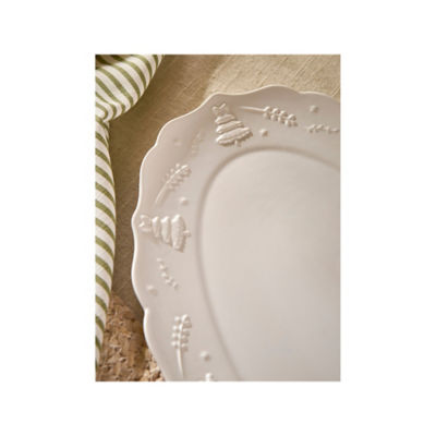 Stacey Solomon white Christmas tree platter 40.8x24.8x2.8 cm (British brand)