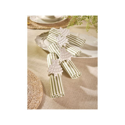 Stacey Solomon Christmas tree bow napkin rings set of 4, imported from the UK