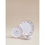 White wreath 12-piece dinner set, imported from the UK