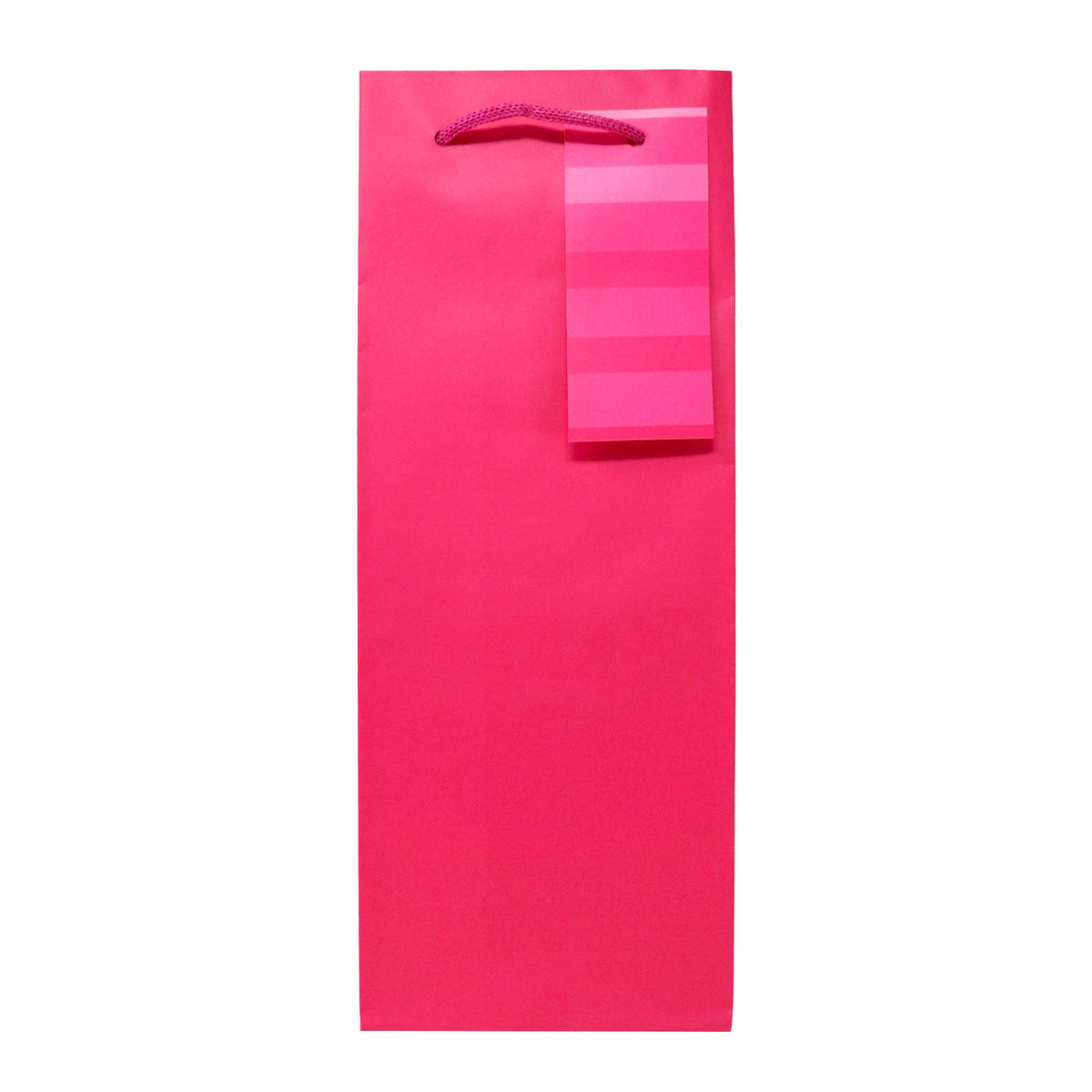 Pink paper bottle bag 320mm (British brand)