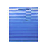 Large gift bag blue stripes design 320mm (British brand)