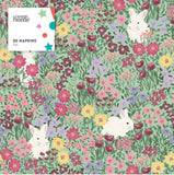 Floral Bunny paper napkins 20 pack 33cm - British product