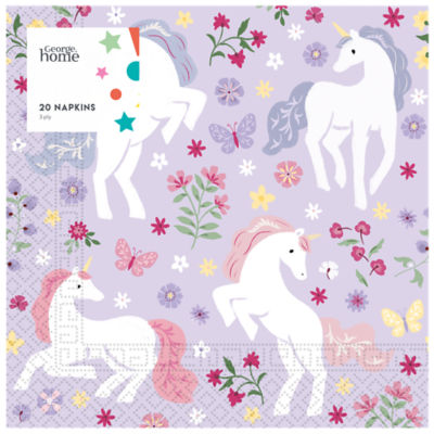 Unicorn Paper Napkins 20pk party napkins, imported from the UK