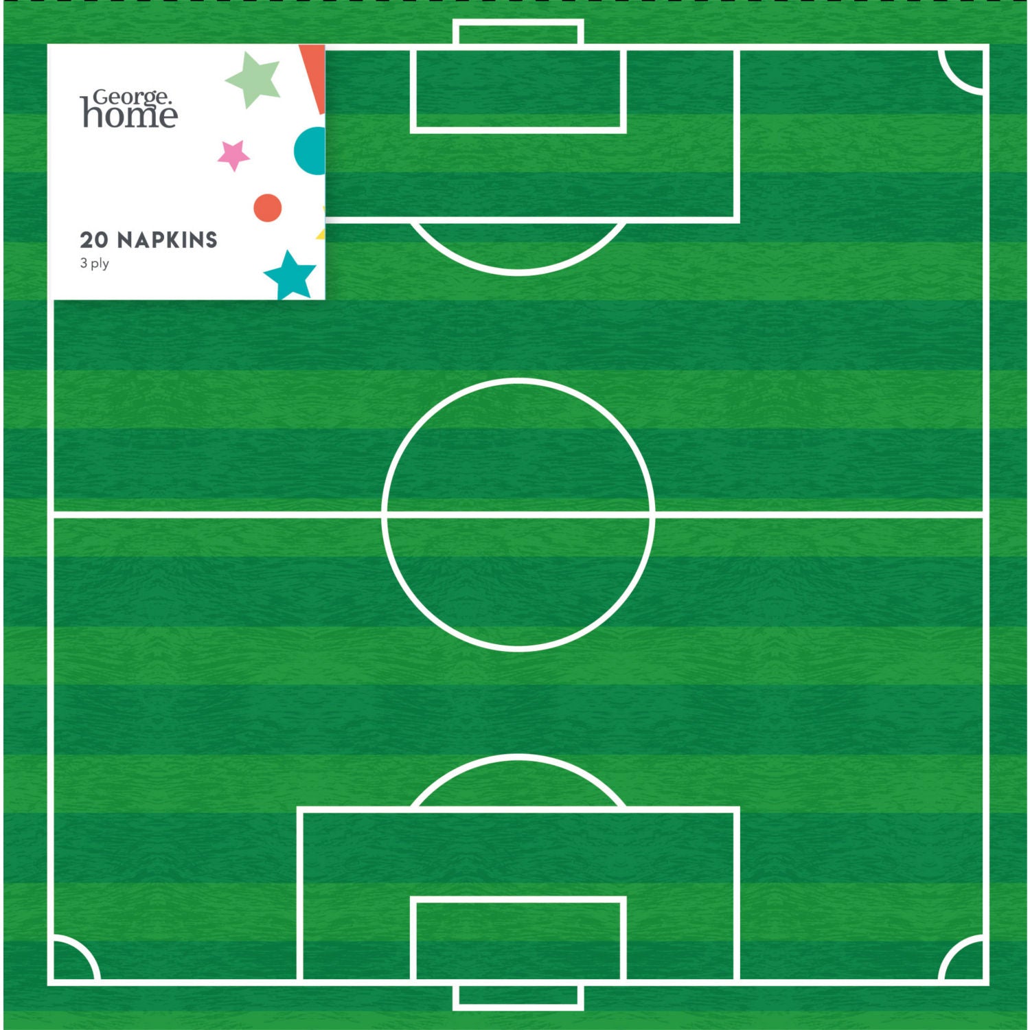 Football pitch napkins 20pk 33x33cm (British brand)