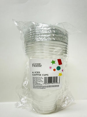 Reusable iced coffee cups 6-pack, imported from the UK