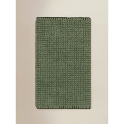 Stacey Solomon green textured loop cotton bath mat (British brand)