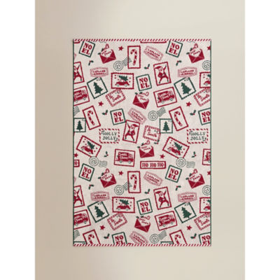 Christmas postcard bath sheet 100x150cm (British brand)