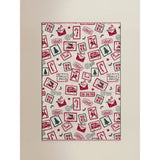 Christmas postcard bath sheet 100x150cm (British brand)