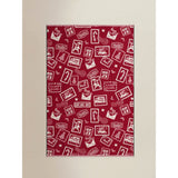 Christmas postcard bath sheet 100x150cm (British brand)