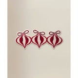 Christmas baubles runner bath mat red and white 40x100cm, imported from the UK