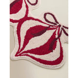 Christmas baubles runner bath mat red and white 40x100cm, imported from the UK