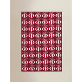 Red & White festive baubles bath sheet 100x150cm, imported from the UK