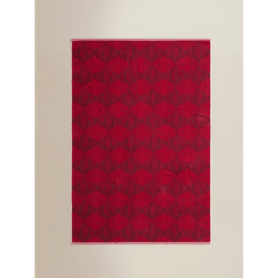 Red & White festive baubles bath sheet 100x150cm, imported from the UK