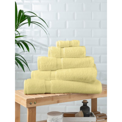 Pale yellow super-soft cotton bath towel (British brand)