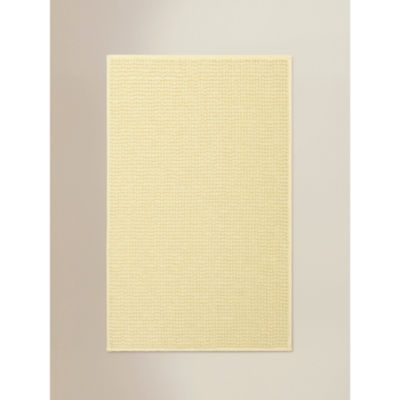 Pale yellow super-soft cotton bath mat (British brand)