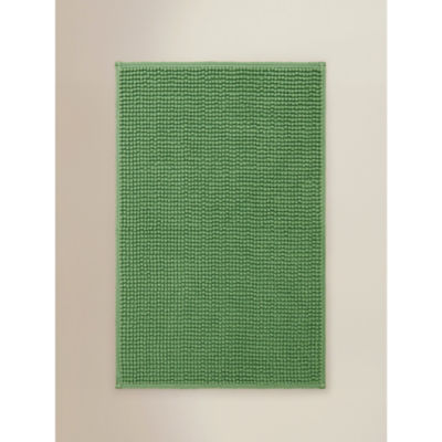 English Ivy super-soft cotton bath mat plain green - British product