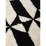 Black and white geometric cotton bath mat 50x80cm (British brand)