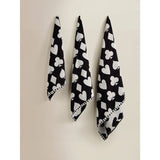 Black white playing cards cotton bath towel - British product