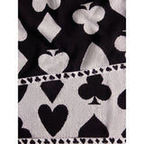 Black white playing cards cotton bath towel - British product