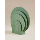 Green 3-piece chopping board set with stand (British brand)