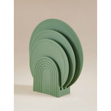 Green 3-piece chopping board set with stand (British brand)