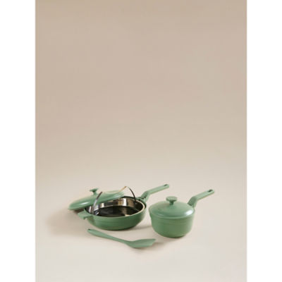 3-piece all-in-one pan set with steamer, imported from the UK
