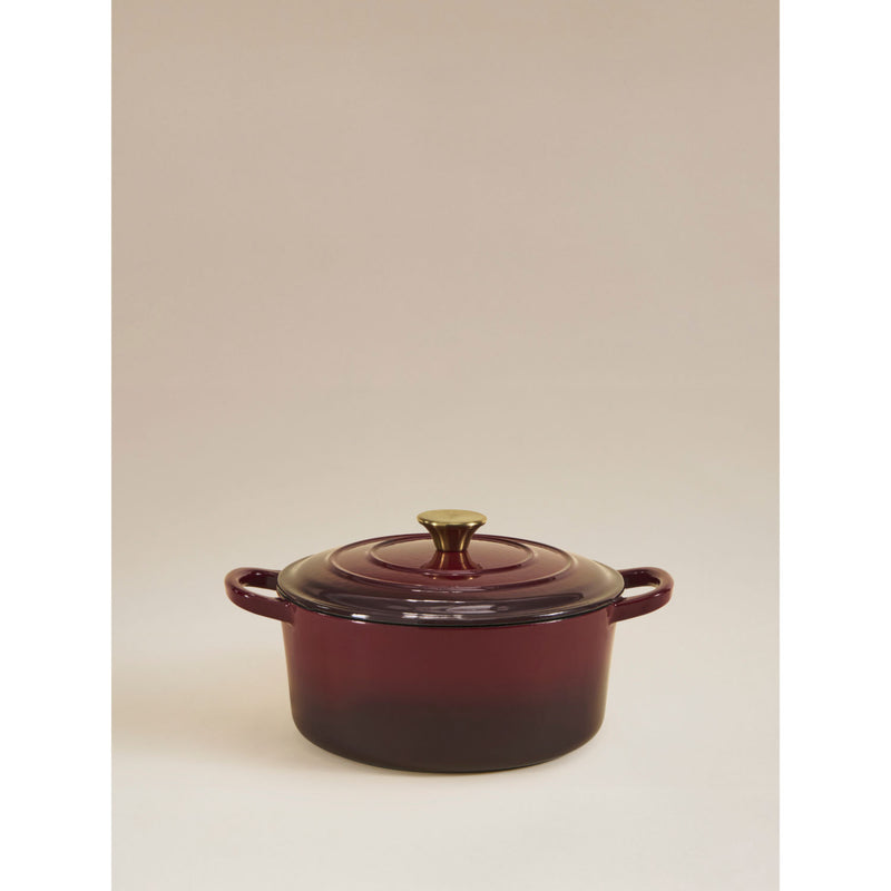 George Home burgundy cast iron stockpot, imported from the UK