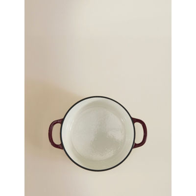George Home burgundy cast iron stockpot, imported from the UK