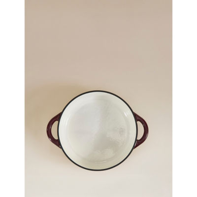 George Home burgundy cast iron casserole dish, imported from the UK