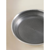 Brushed stainless steel frying pan 25cm - British product