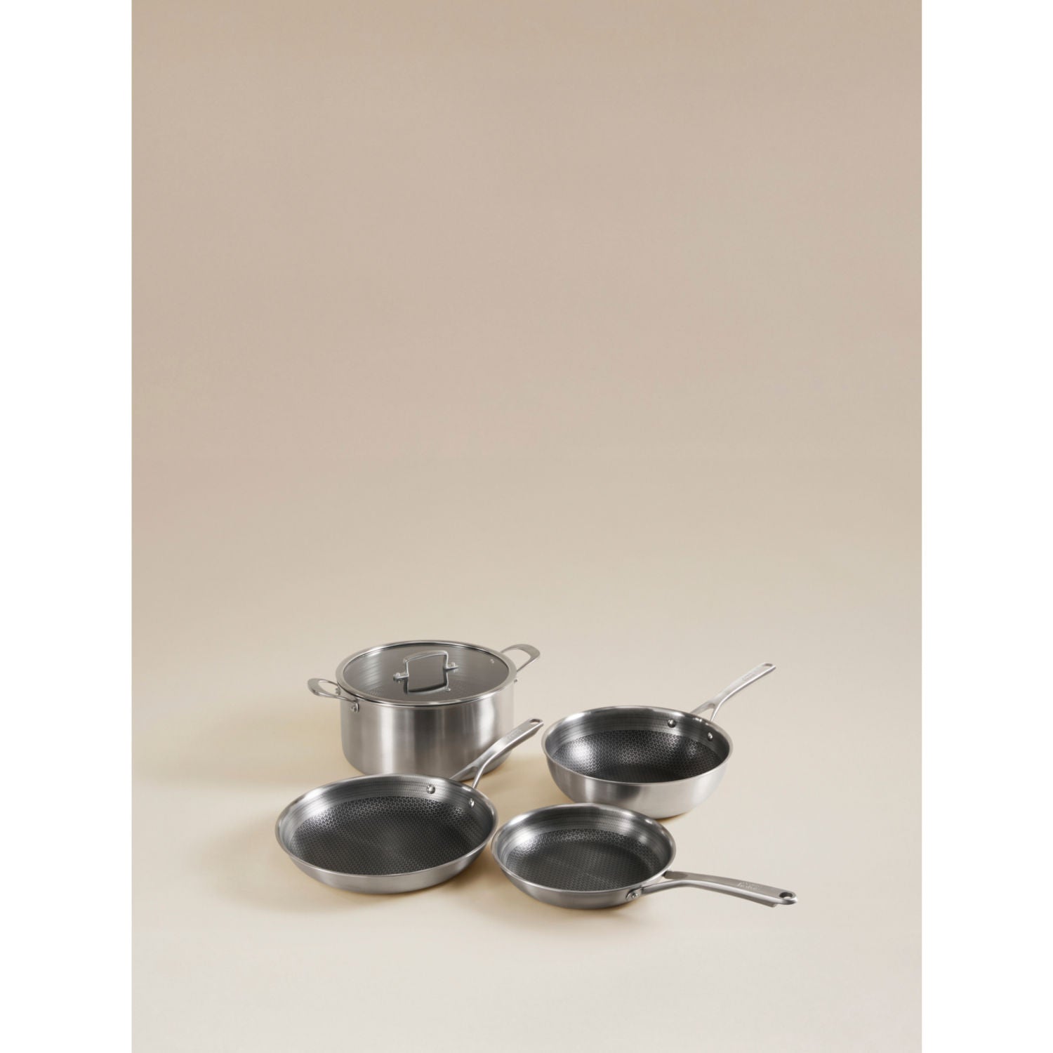 George Home 4-piece stainless steel pan set - British product