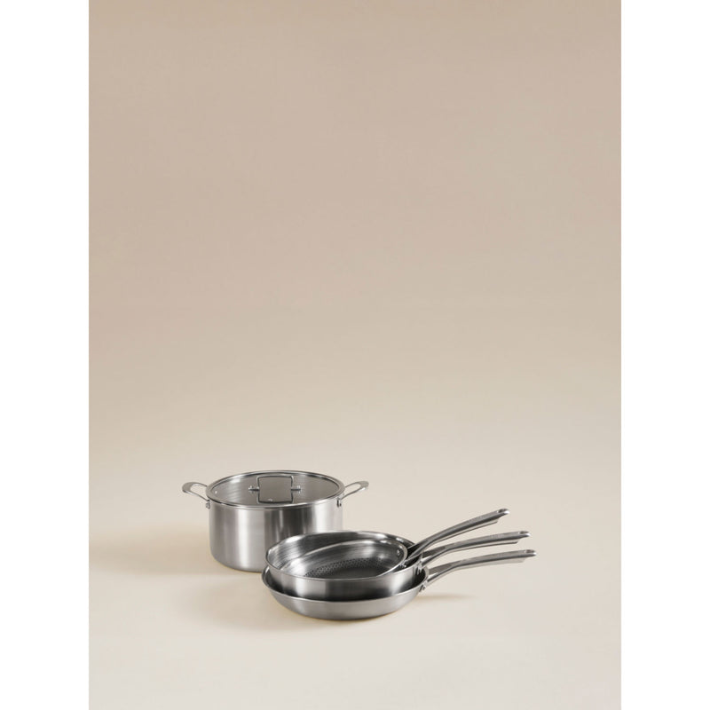 George Home 4-piece stainless steel pan set - British product